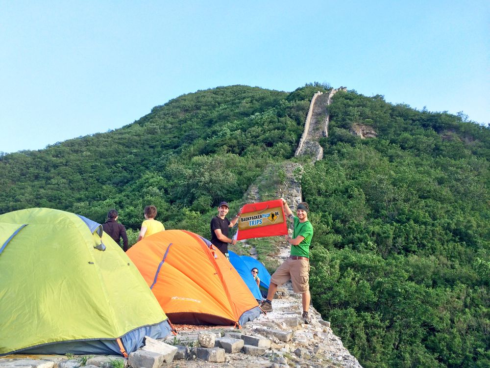Camping an der chinesischen Mauer