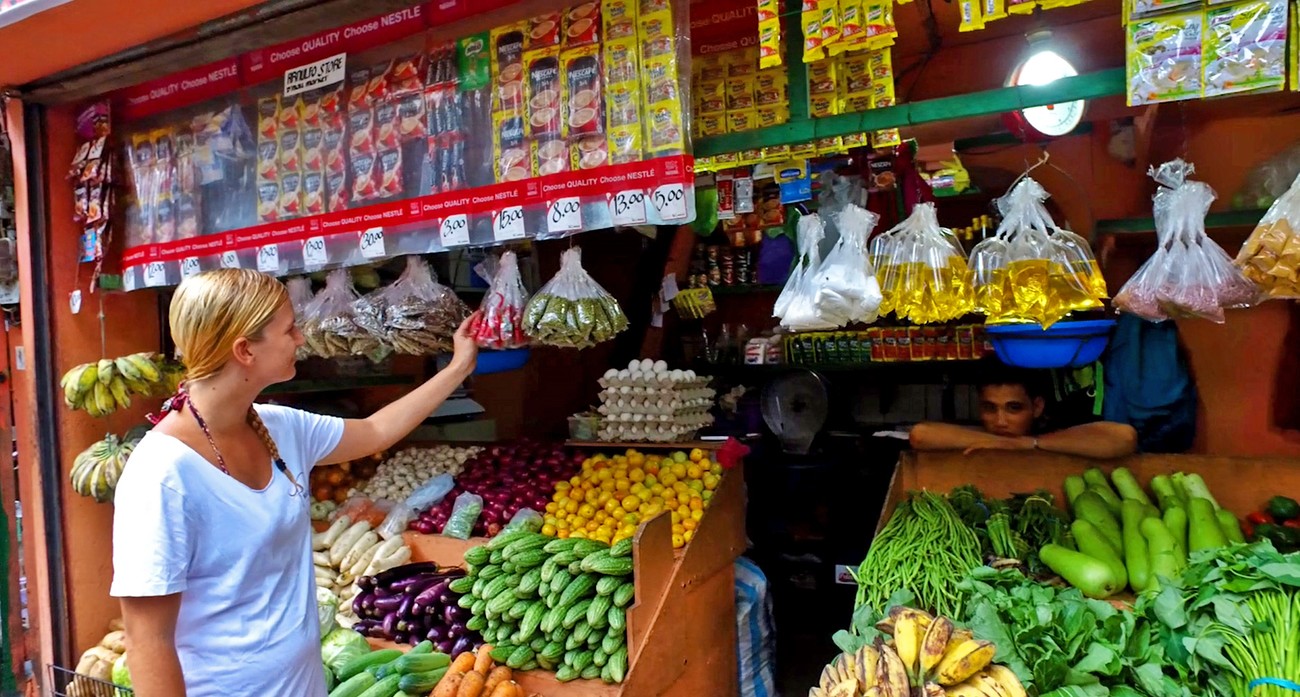 Gemüsestand auf philippinischem Markt