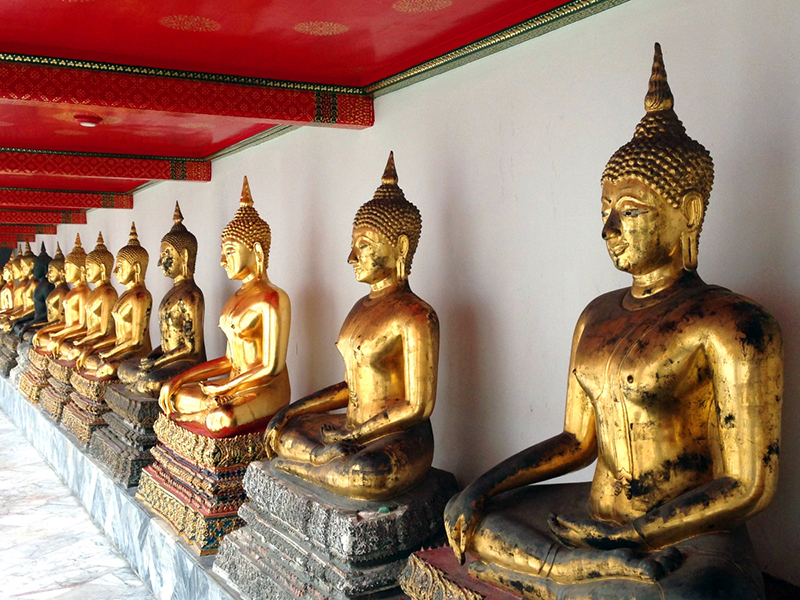 Tempelstatuen in Thailand